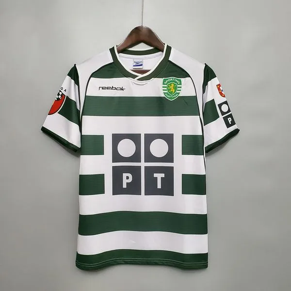Camiseta de fútbol Sporting CP 2001/03 LOCAL MANGA CORTA VERSION FAN
